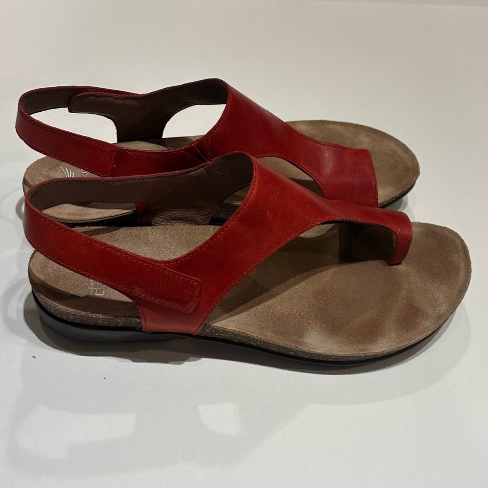 Dansko Reece Women Leather Slingback Toe-Loop Sandals size 10 (40) support shoe - Picture 3 of 9